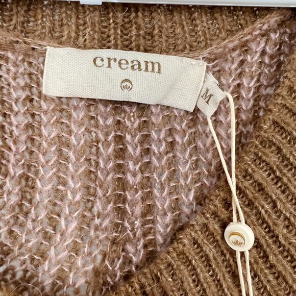 NWT Cream Aliette Alpaca Blended Pullover Sweater Dress Toasted Rose Brown Sz M - Picture 7 of 9